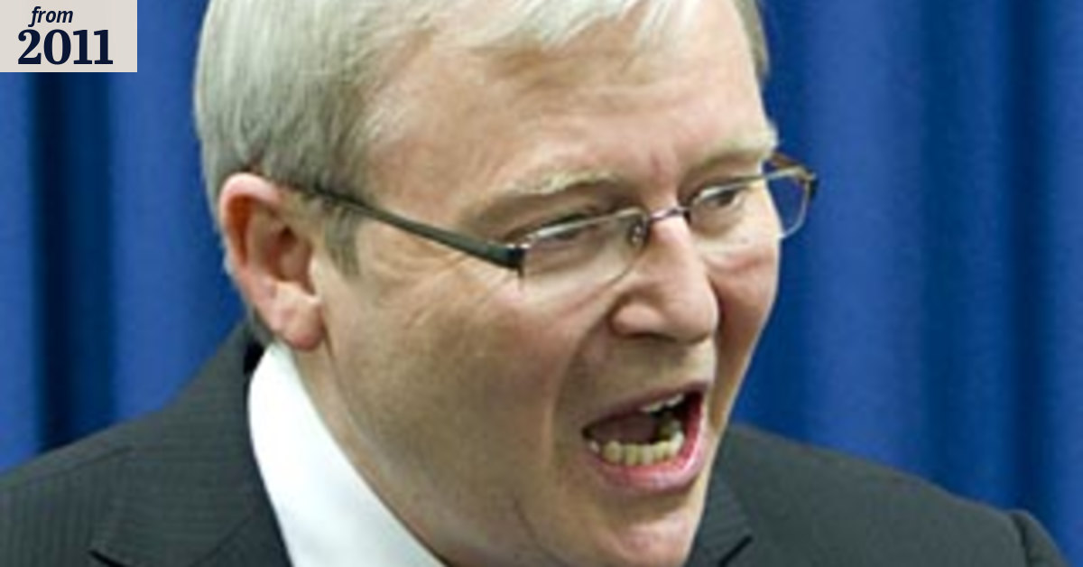 Rudd on top of the world