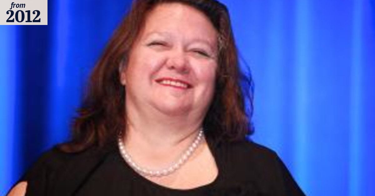 Rinehart's wealth doubles in a week