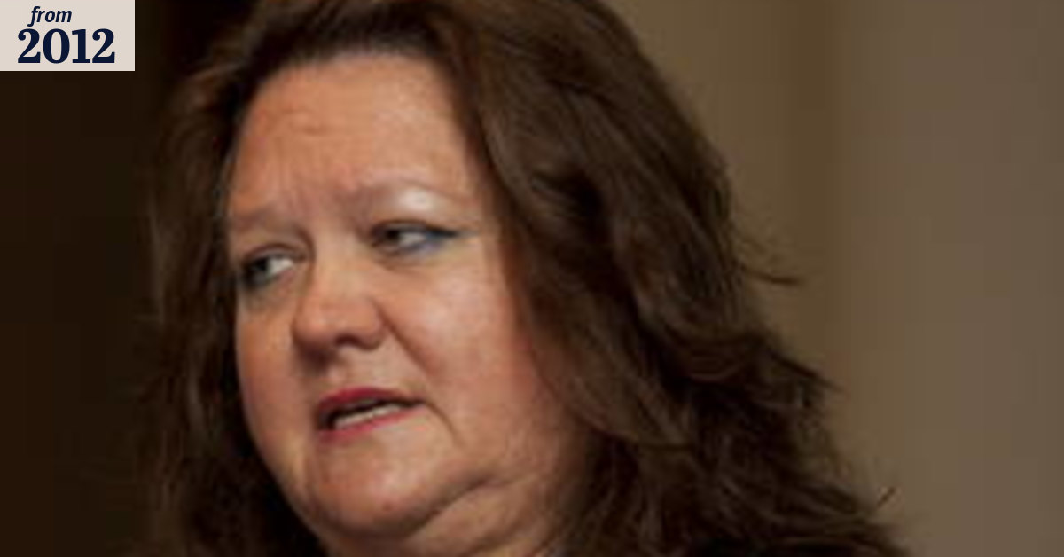 Rinehart sells, in new bid for seat