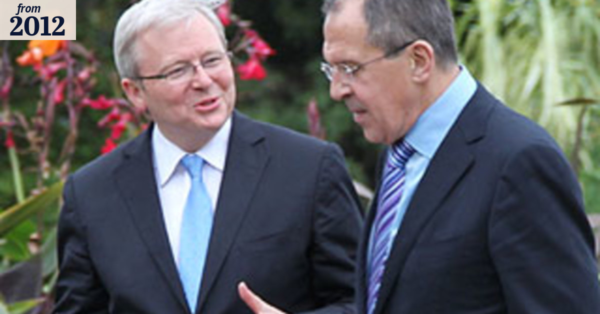 Rudd in Russian talks