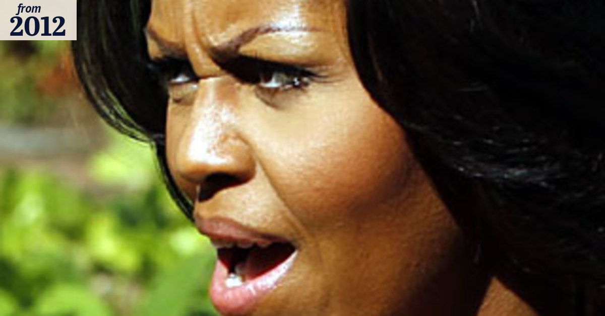 First lady insists she's not angry