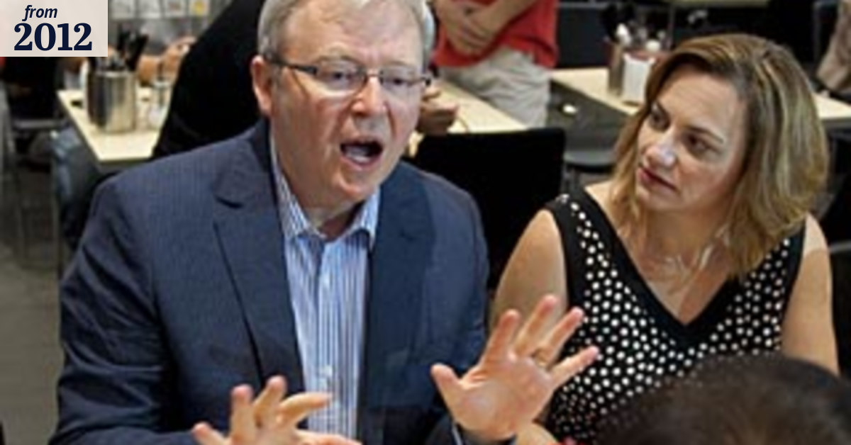 Rudd unveils his lucky charm