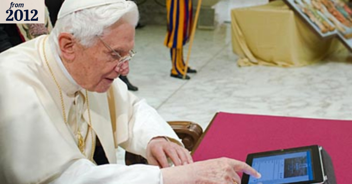 Pope needs help sending out blessing in first tweet