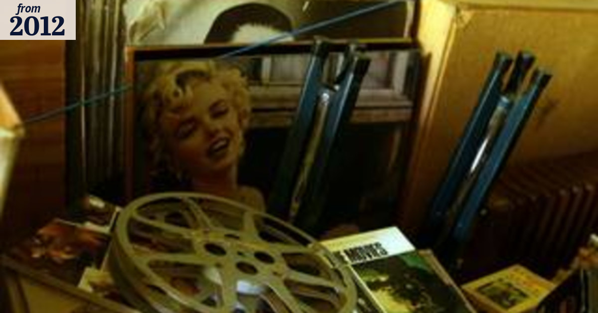 Historic movie collection in shipping container
