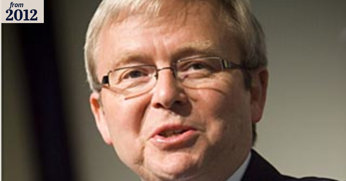 Rudd outlines a domestic manifesto on the world stage