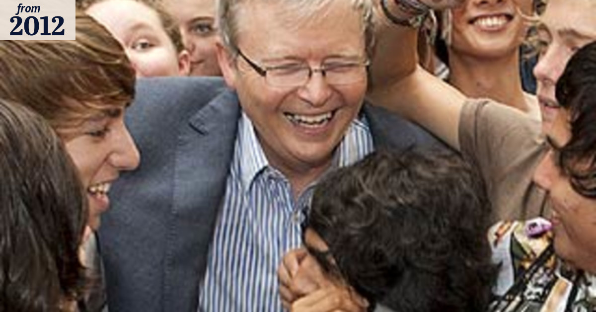 Rudd humbled then mobbed