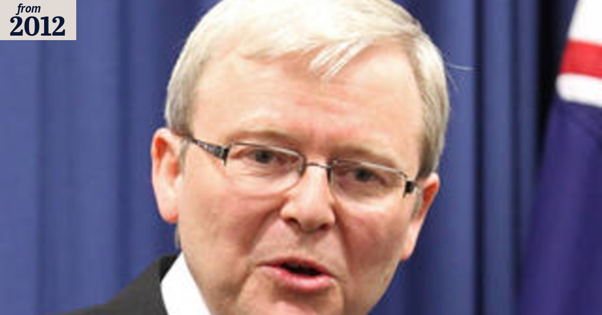 Rudd tells world he's still here and he's backing Gillard as the leader