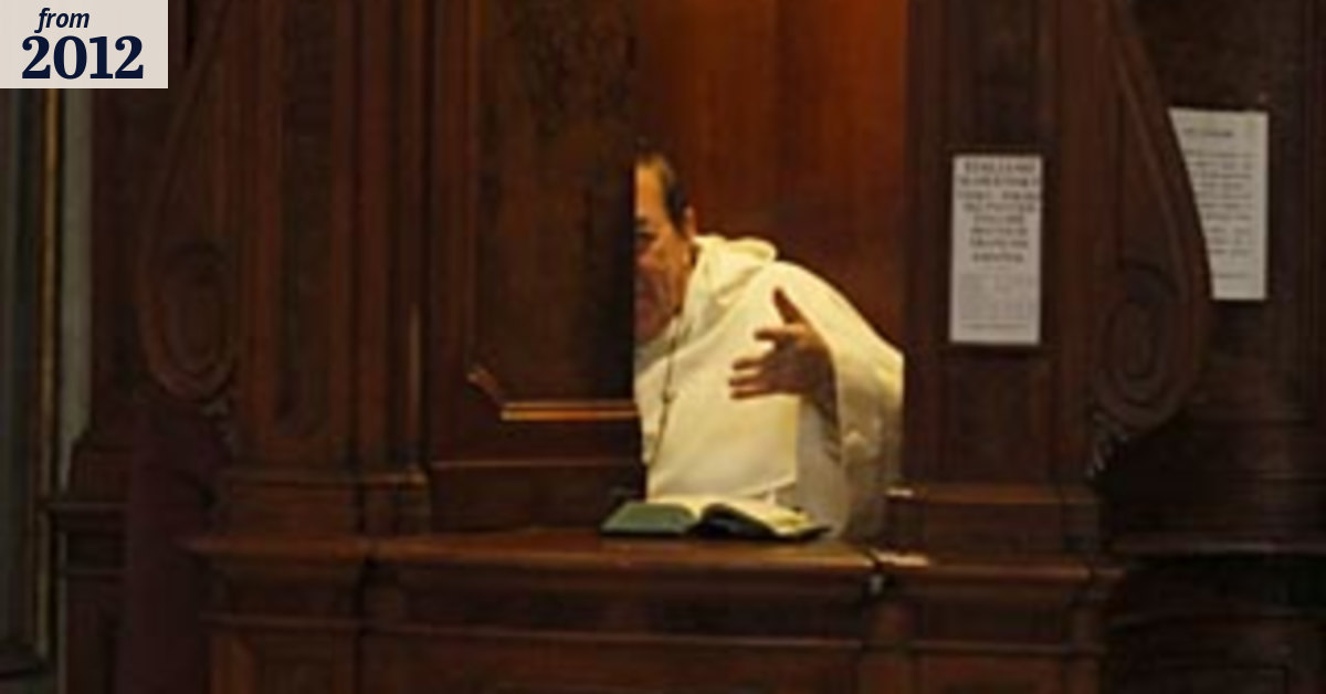A debate about nothing: confession booth emptied long ago