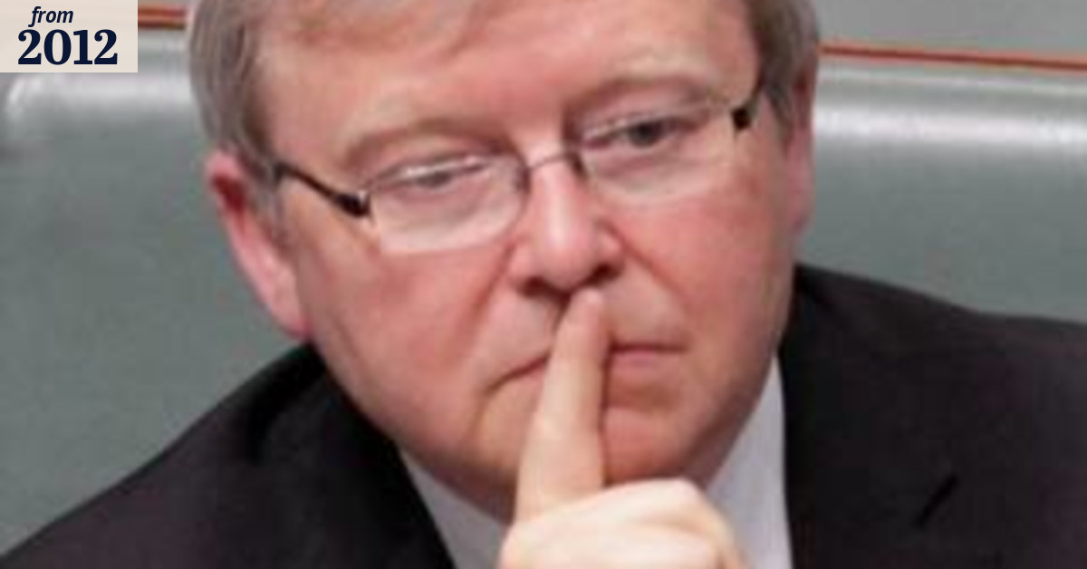 Rudd rules out front bench