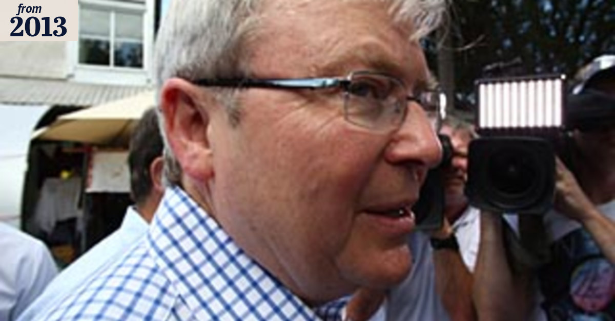Team Rudd fears thud as leader gets lippy