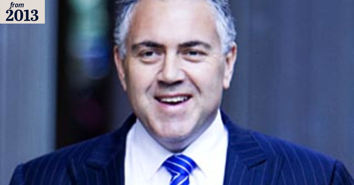 On the road with Joe Hockey