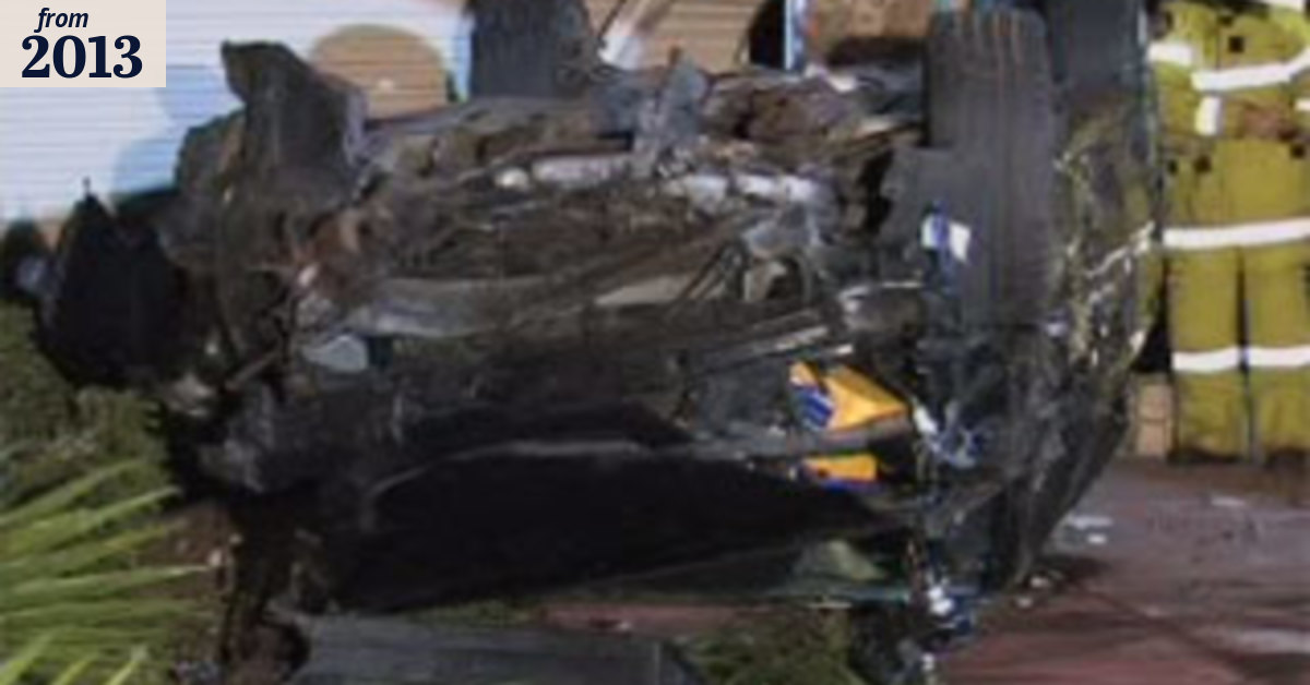 'Racing cars' crash outside Safety Bay home