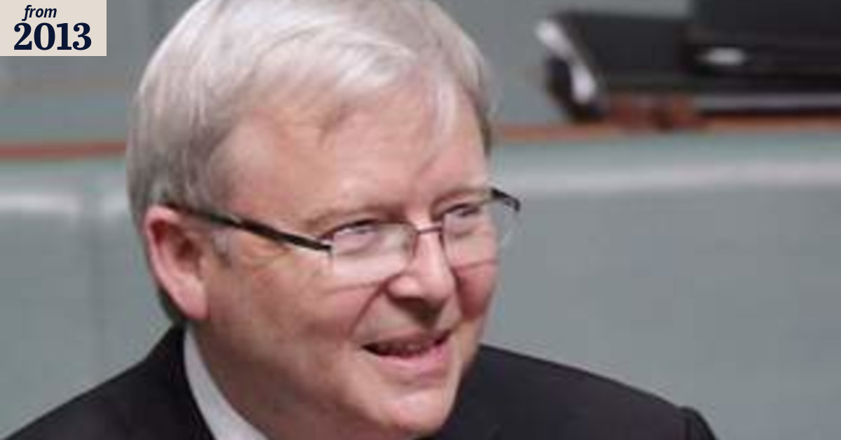 Rudd: history to judge mining tax