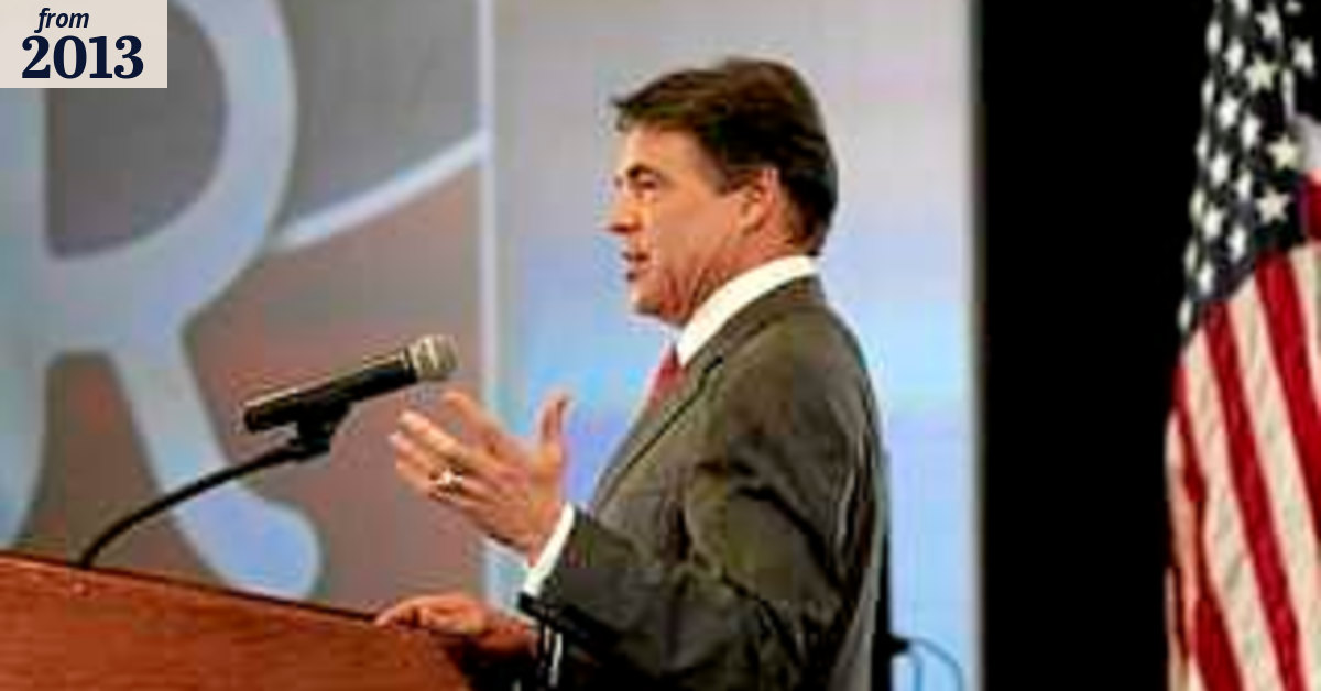 Governor 'Oops' Perry calls time in Texas
