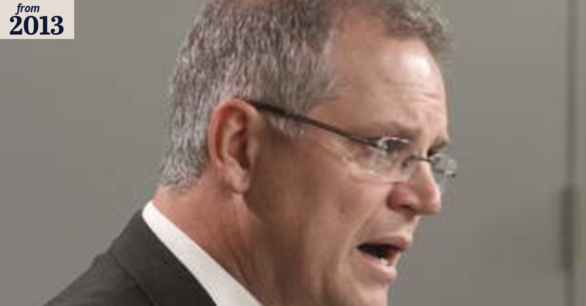 Scott Morrison seeks asylum from media's questioning on boat arrivals