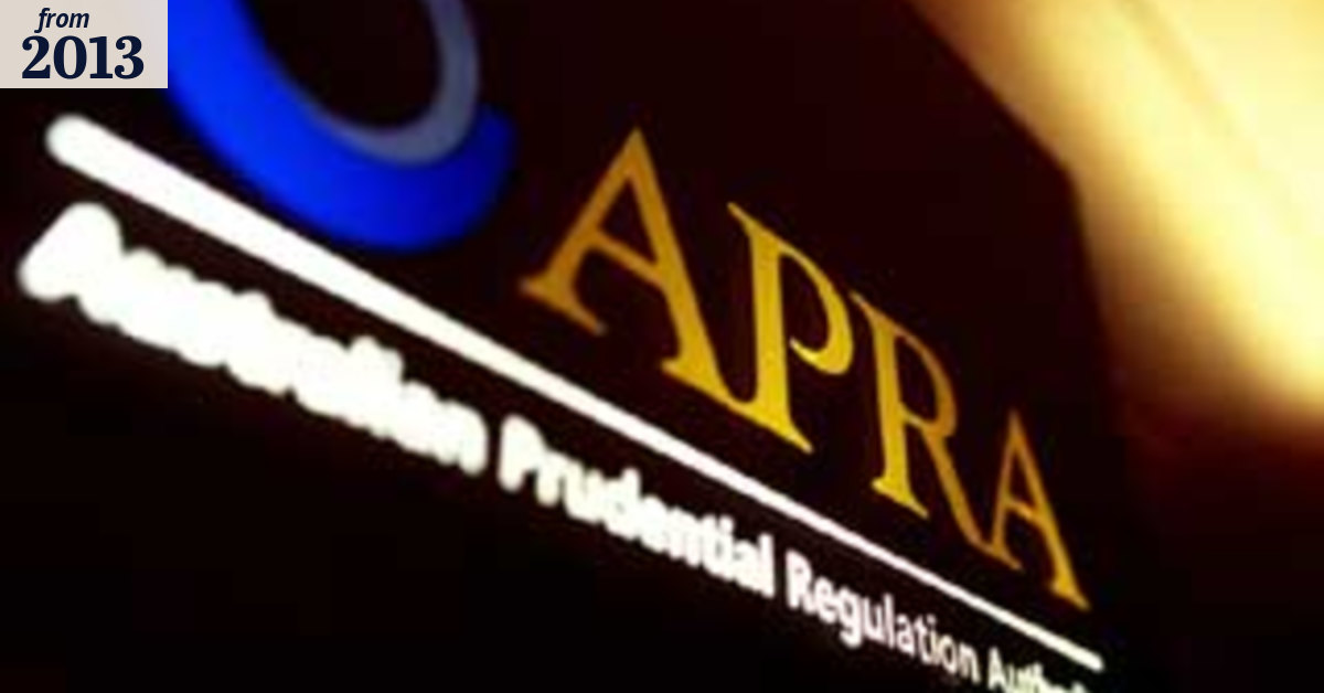 APRA chair steps down
