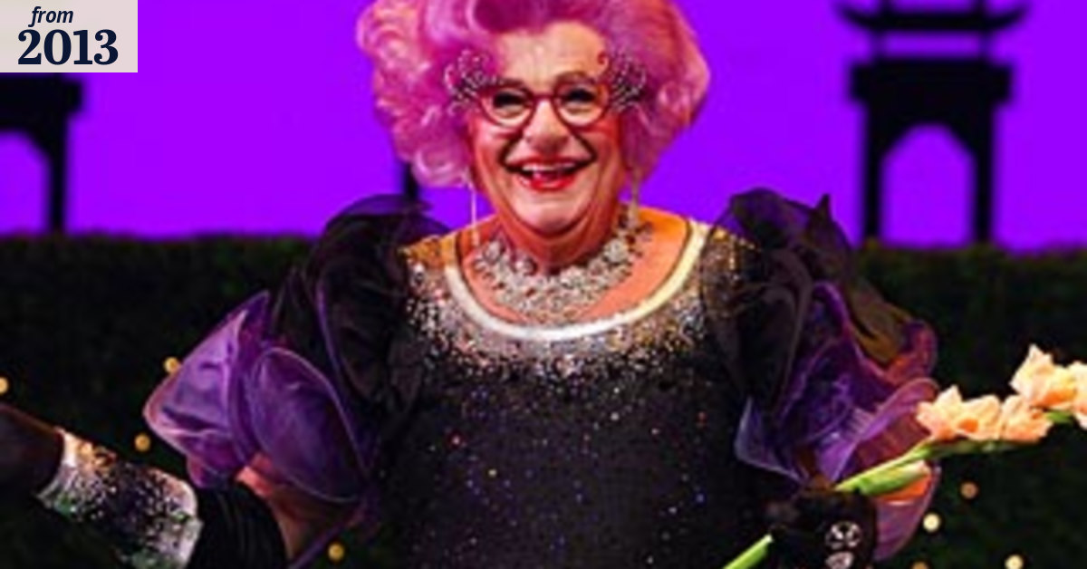 Edna, dressed to thrill, on the ascent