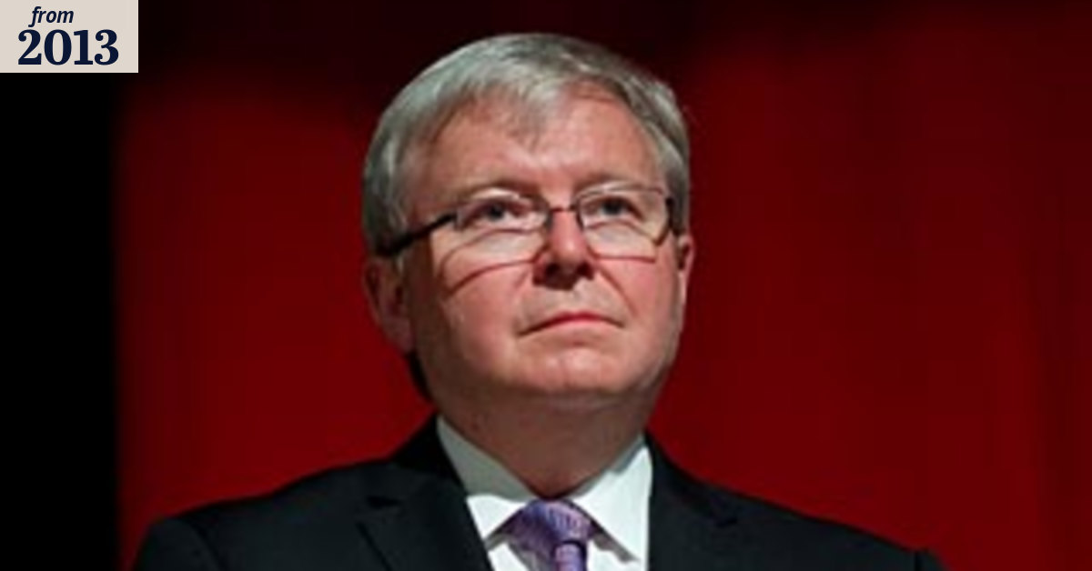 Rudd resurrection is no fantasy: just ask Walt