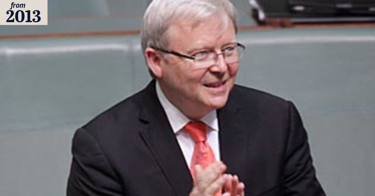 Rudd doesn't want top job