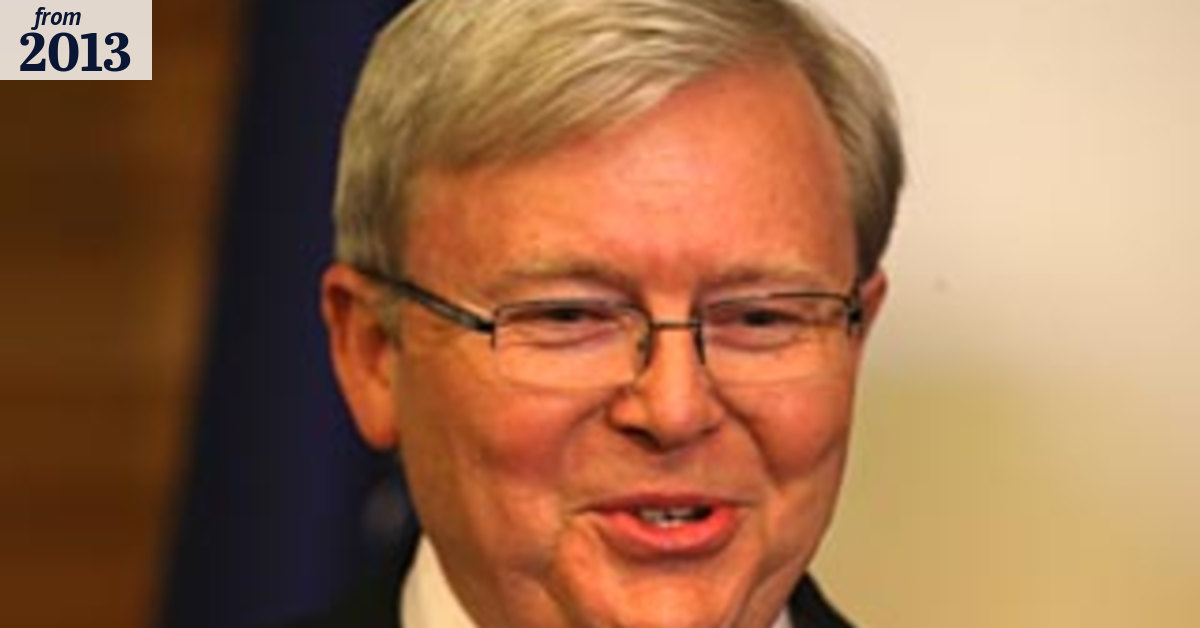 Rudd tries to hit 'reset button' with business