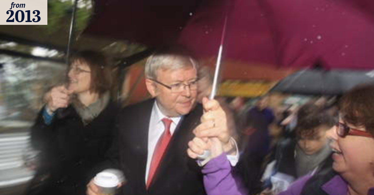 Comeback kid: Rudd's charm assault