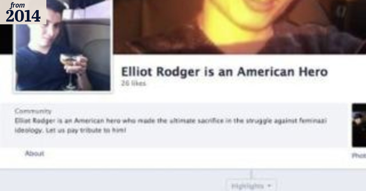 Facebook page glorifying Elliot Rodger removed