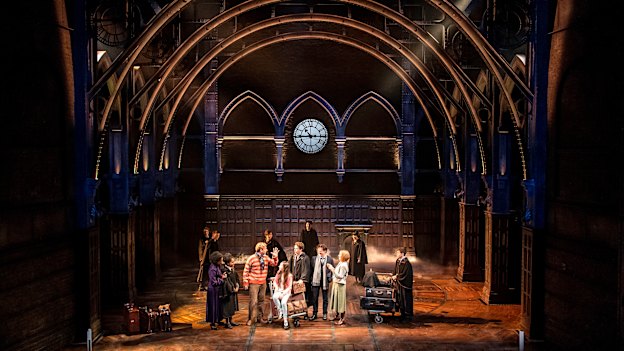 The original Harry Potter and the Cursed Child cast on stage at London’s Palace Theatre. The play won an unprecedented nine Olivier awards in the UK.