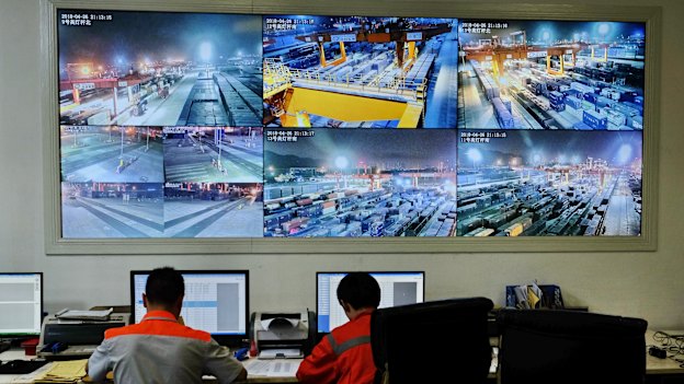 The night shift at Chongqing Western Logistics.  