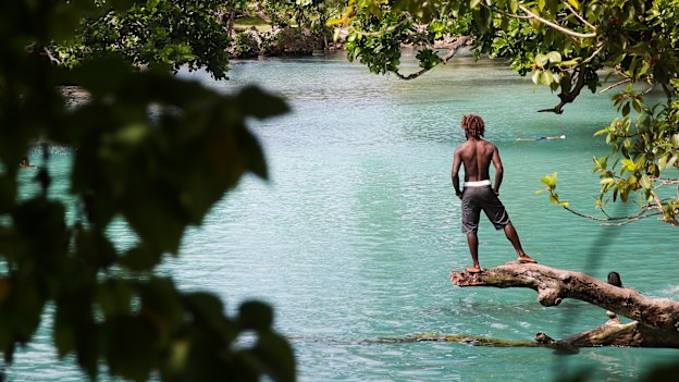 Blue Lagoon on Efate island in Vanuatu.