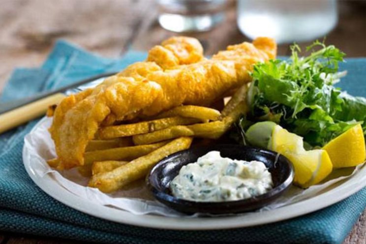 Classic beer-battered fish and chips