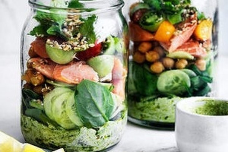 Salad in a jar.