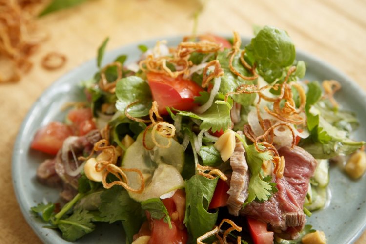 Rare pleasure: Thai rare beef salad.