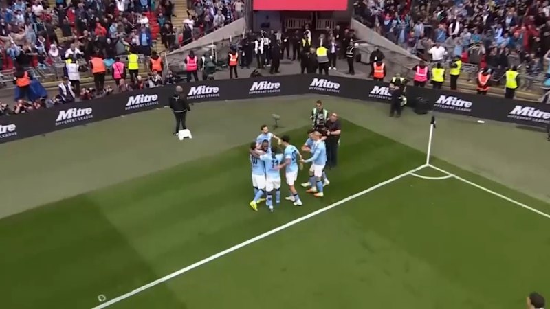 City star flicks goal into back of the net
