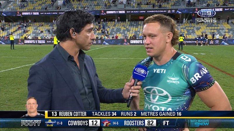 Cotter's concerning admission on half-time speech