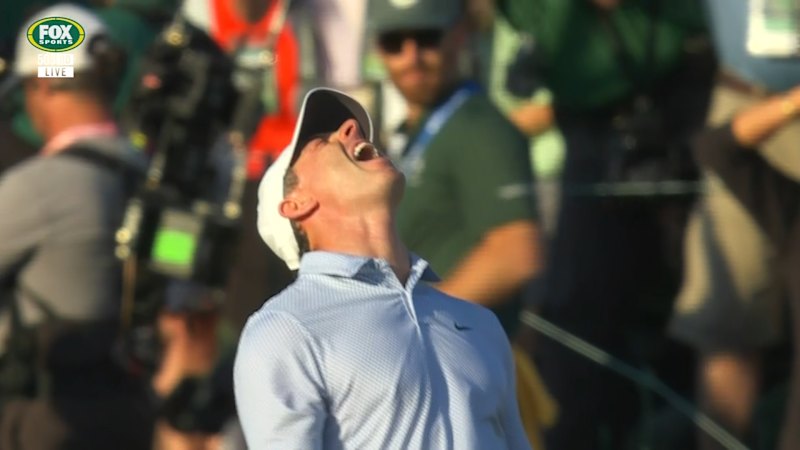 Emotional scenes for Rory McIlroy after defending Masters title