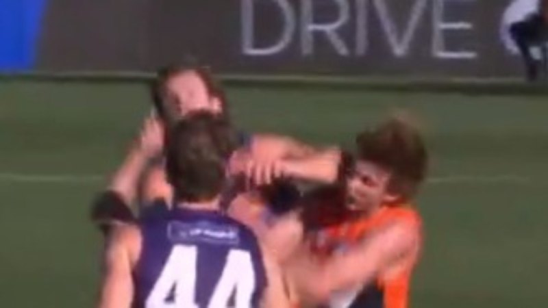Stray elbow forces Giants gun out of action