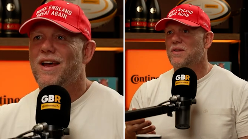 Mike Tindall wears 'Make England Great Again' hat on rugby podcast