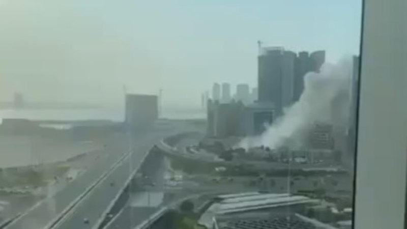 Smoke rises from Crowne Plaza in Bahrain