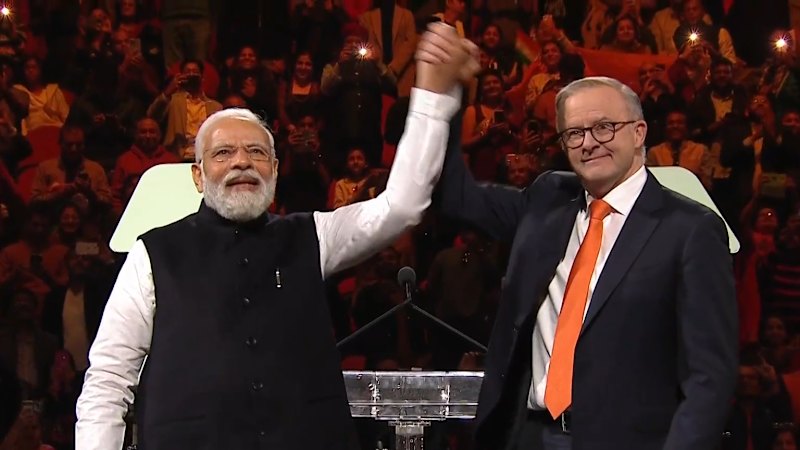 Indian PM lands in Australia