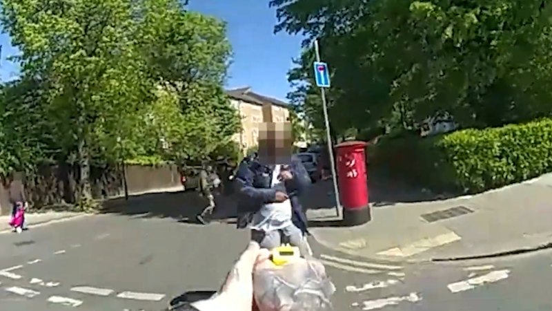 Police bodycam footage shows arrest of London stabbing suspect