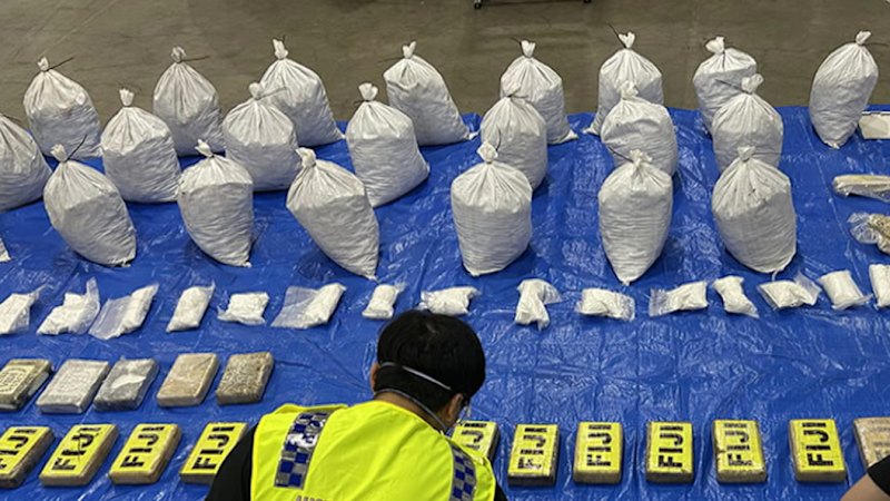 Major drugs haul found hidden inside machinery at Australian port