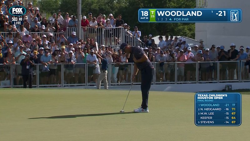 Golfer breaks down in tears after landmark victory.
