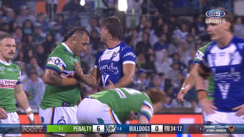 Salmon gets stuck into Raiders