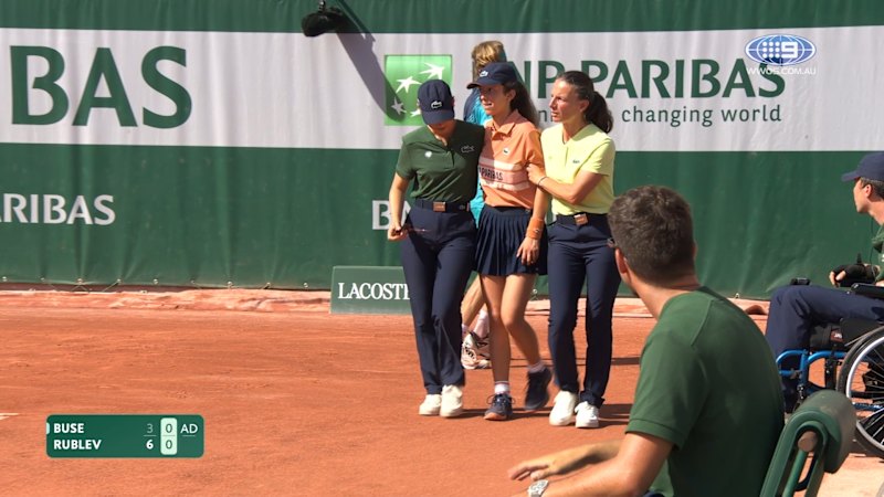 Match halted for ill ball girl