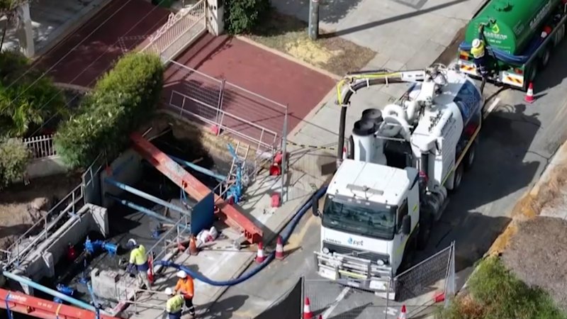 Residents left disgusted by river of sewage