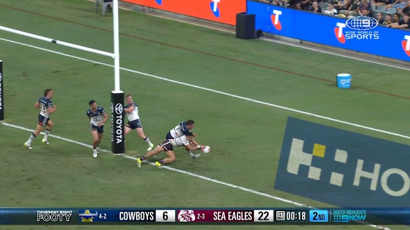 Manly almost capitalise on Cowboys blunder