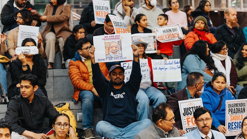 Sydney’s Indian-Australian community joins a global protest