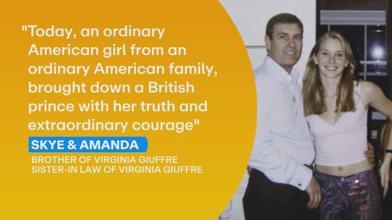 Family of Prince Andrew’s main accuser Virginia Giuffre issues statement