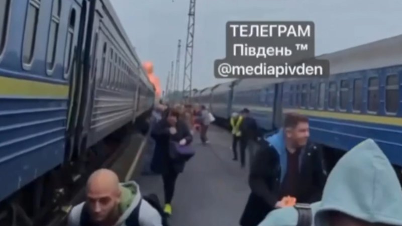 Russia hits train shortly after Boris Johnson leaves station