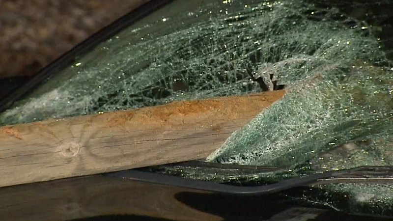 ‘Drunk’ driver spears car on pole